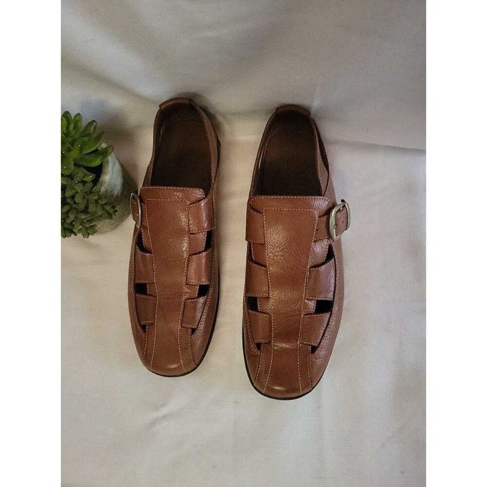 Cole Haan Men’s Fisherman Sandals Brown Leather 11.5 M Closed Toe Buckle